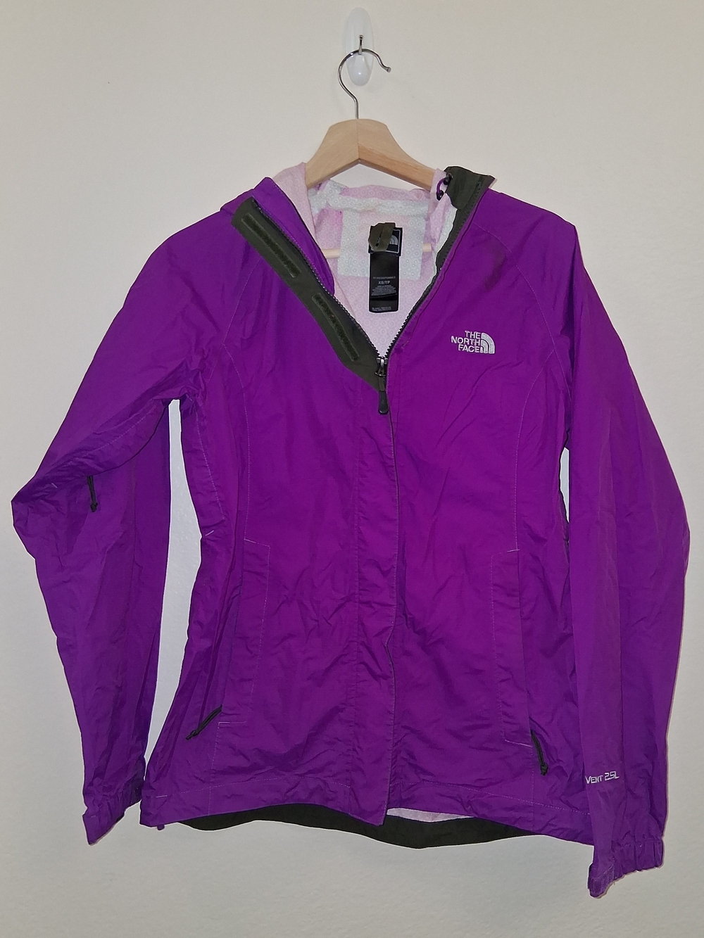 The North Face Purple Hooded Weatherproof Jacket Magenta XS